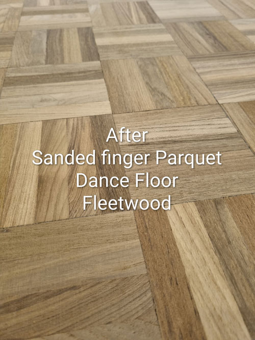 Dance floor Fleetwood, finger parquet sanded - after